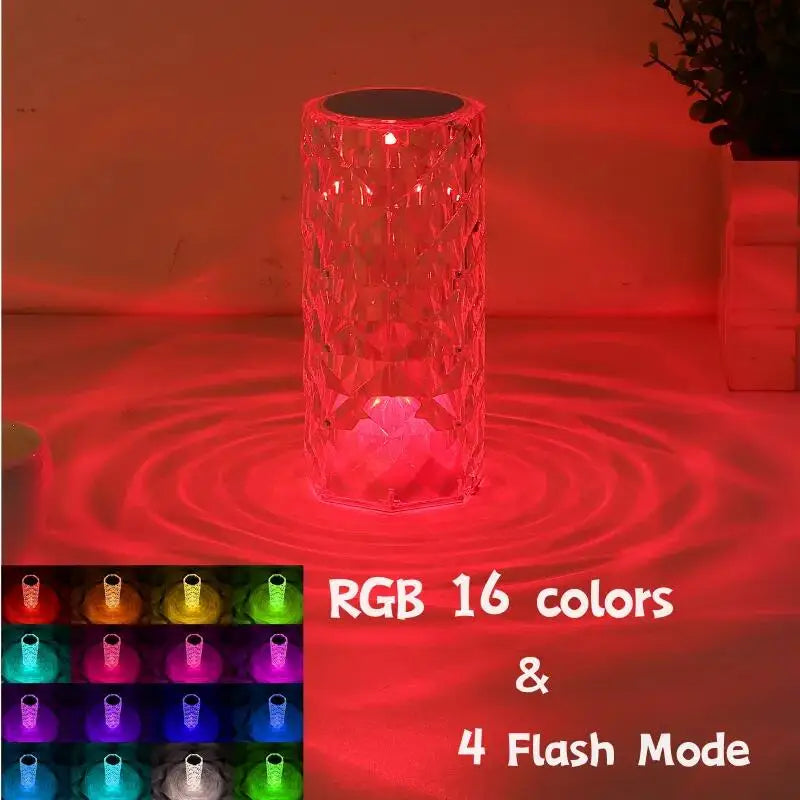 Crystal LED table lamp