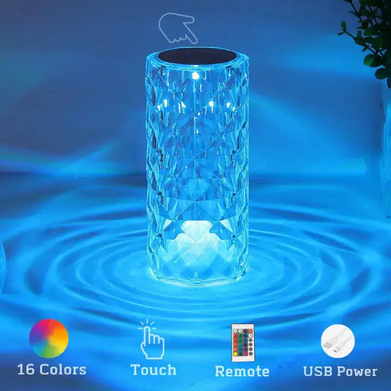 Crystal LED table lamp